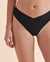 QUINTSOUL Malibu Textured Crossed Waistband Bikini Bottom Black Q24835585 - View1