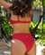 TROPIK Bright Red High Waist Brazilian Bikini Bottom Bright Red 01300304 - View1