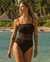 TURQUOISE COUTURE Mesh Inserts Bandeau One-piece Swimsuit Black 01400058 - View1