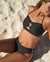 SANTEMARE Shiny Cut-out Bandeau Bikini Top Shiny Black 01100264 - View1