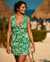 EAU DE SEA Short Wrap Dress Green Island 02300116 - View1