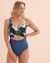 EVERYDAY SUNDAY Rainforest Tale Wrap One-piece Swimsuit Black Rainforest / Dark Blue ESBEAW00964G - View1