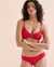 TROPIK Bright Red Plunge Bikini Top Bright Red 01100273 - View1