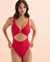 TROPIK Bright Red Plunge One-piece Swimsuit Bright Red 01400060 - View1