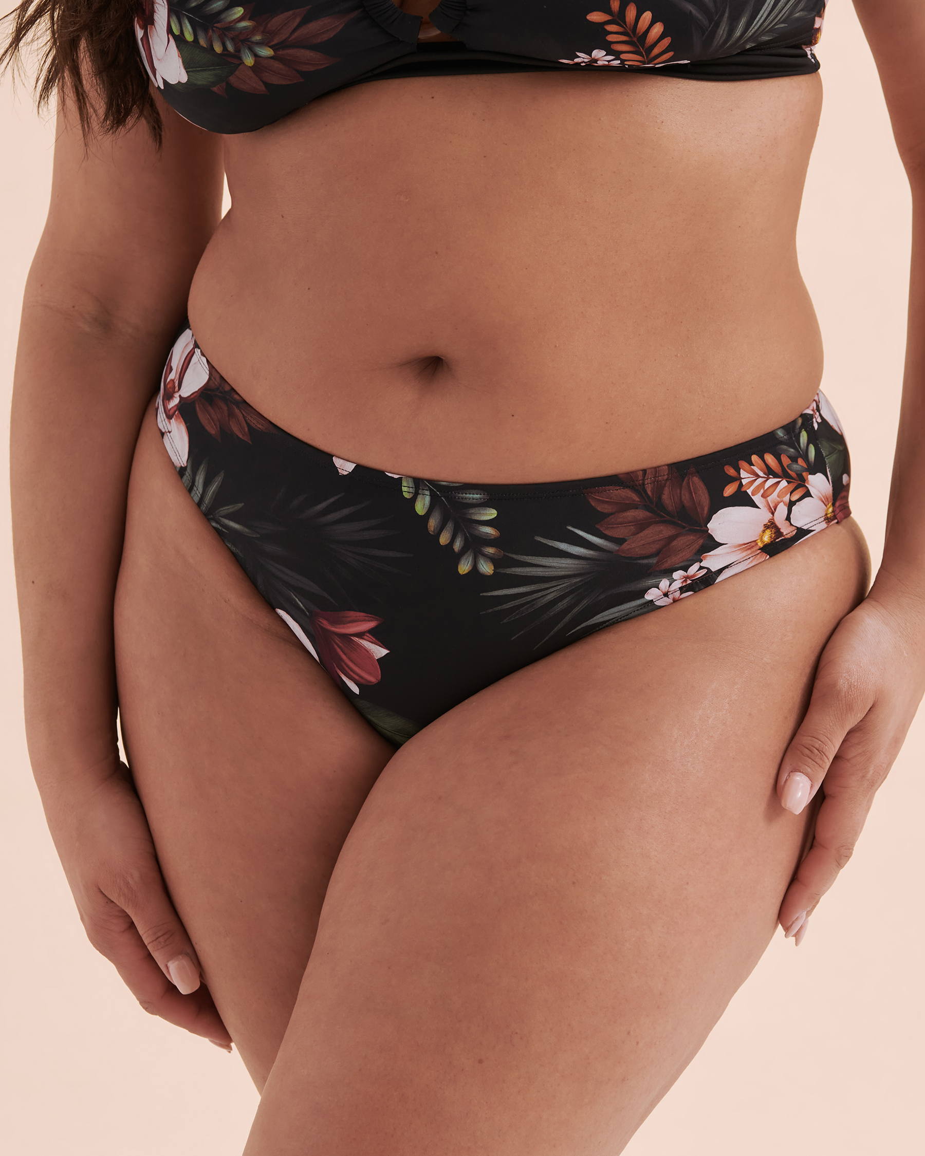 Black floral bikini bottoms 2025