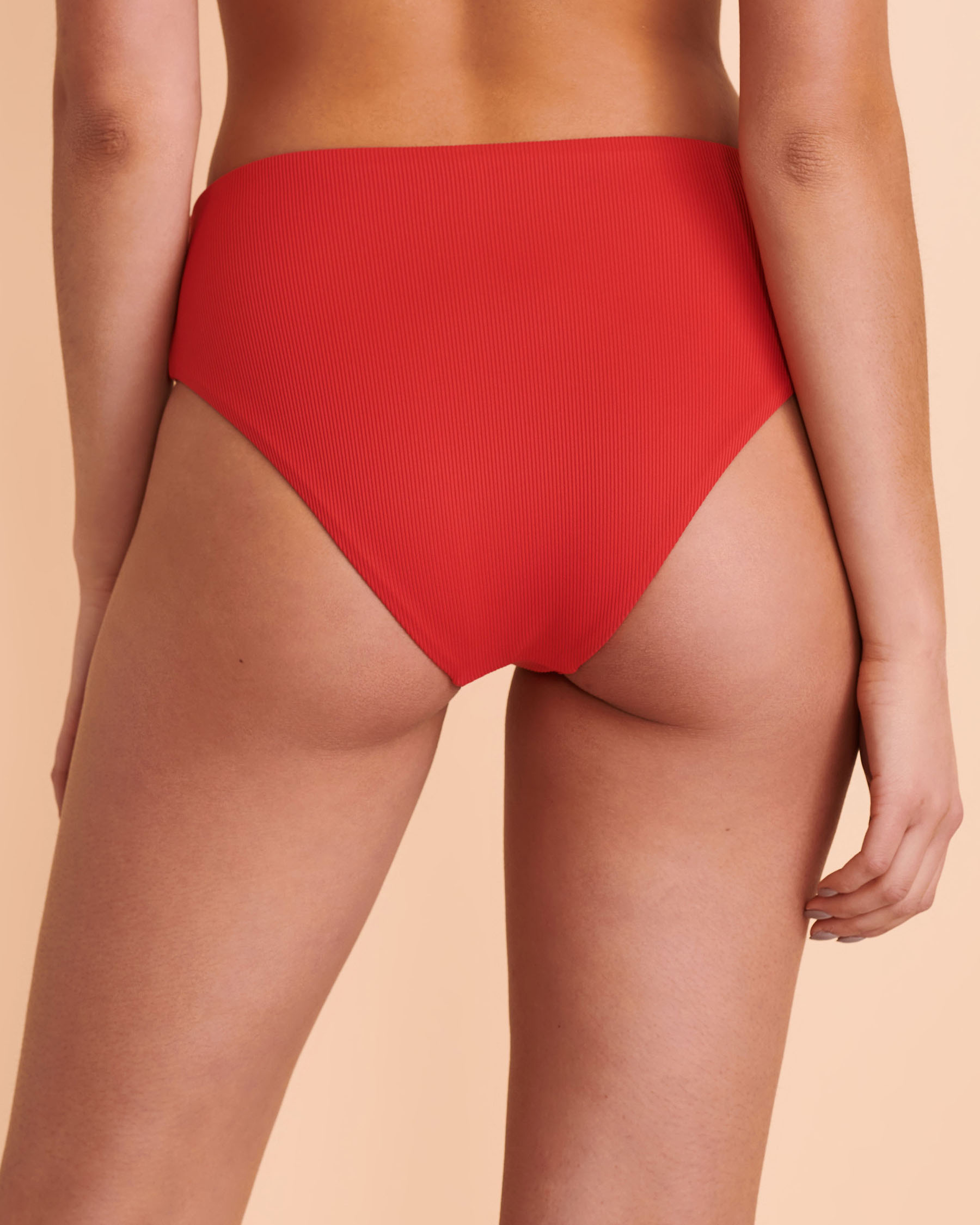 QUINTSOUL MALIBU High Waist Bikini Bottom Red BV21005010 - View2