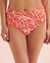 TURQUOISE COUTURE Bas de bikini coupe en V Sunset in Portofino Blanc et rouge 01300377 - View1