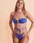 GUESS DREAM LAGOON Bandeau Bikini Top Blue E2GJ02MC04P - View1