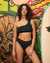 TROPIK RIB One Shoulder Bandeau Bikini Top Black 01100135 - View1
