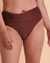 SANTEMARE Bas de bikini taille haute TEXTURED Brun 01300133 - View1