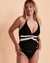 PROFILE DUET Halter Tankini Top Black E2319-1B88 - View1