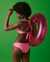 SEATONIC CONTRAST Bralette Bikini Top Bright pink 01100098 - View1