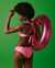 SEATONIC CONTRAST Bralette Bikini Top Bright pink 01100098 - View1