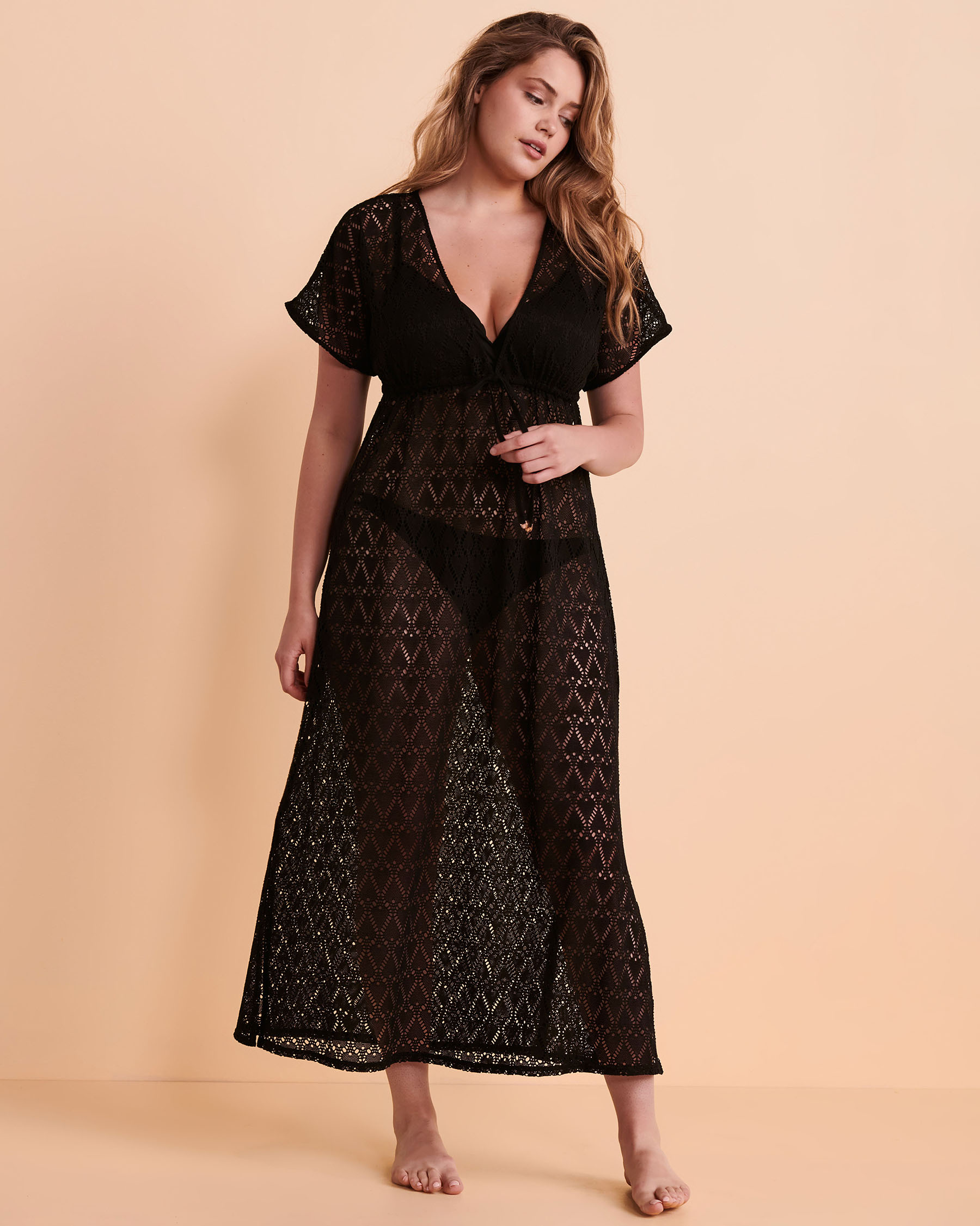 Plus size crochet shop maxi dress