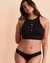 RALPH LAUREN RIB High Neck Tankini Top Black 20256128 - View1