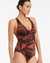 JETS AUSTRALIA DESERT PALM Twisted One-piece Swimsuit Terracotta J11001 - View1