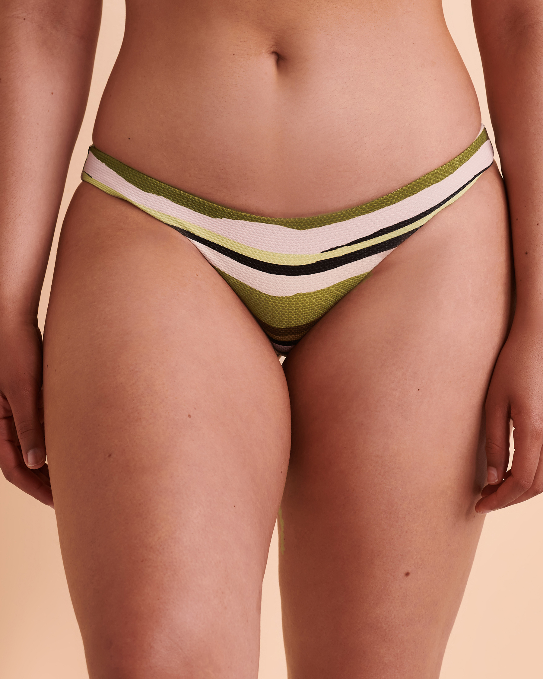 SEAFOLLY SUN STRIPE Hipster Bikini Bottom Avocado green 40473-947 - View1
