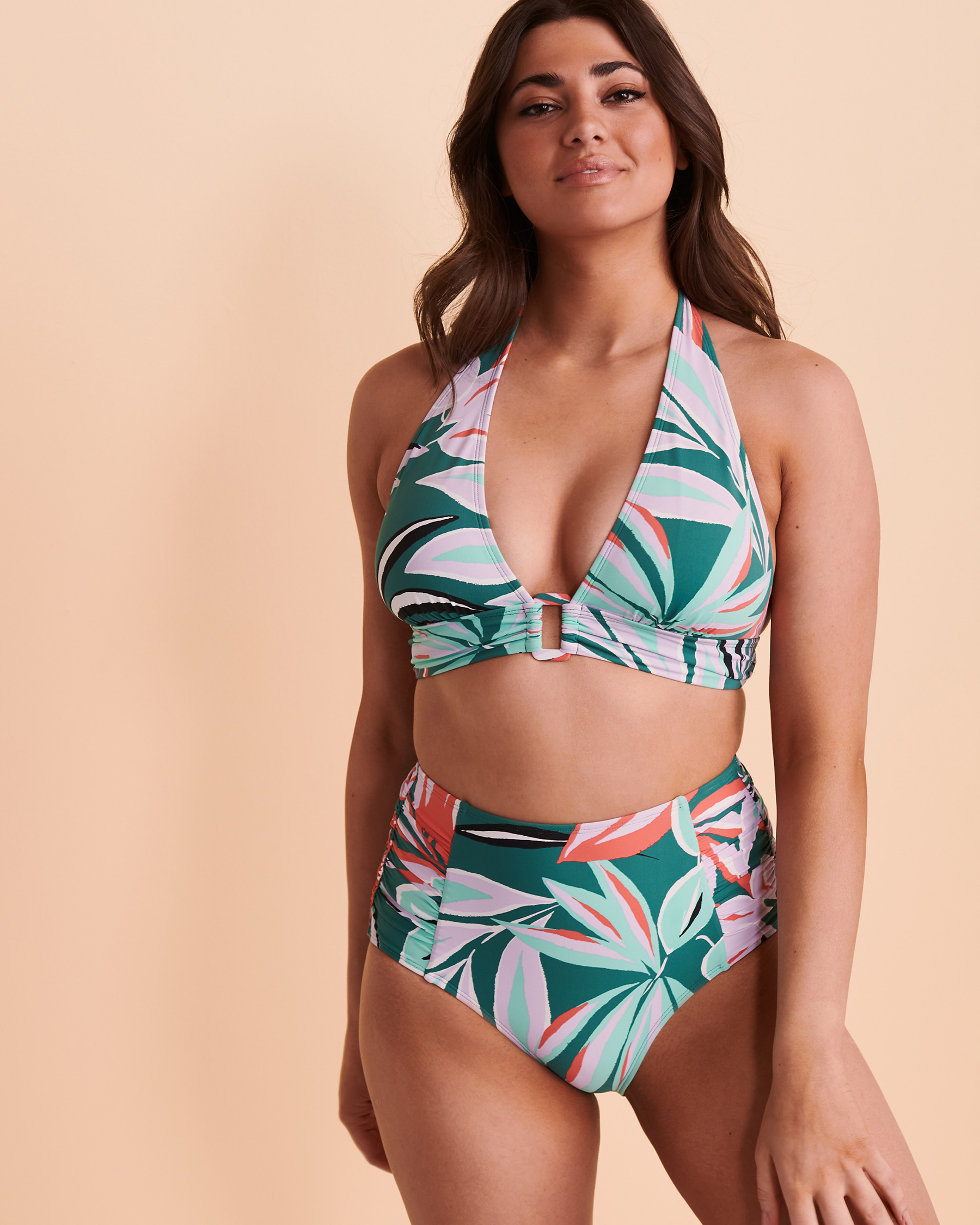 ANNE COLE Haut de bikini licou Marilyn ZESTY TROPICAL Imprimé tropical 22MT11216 - Voir1