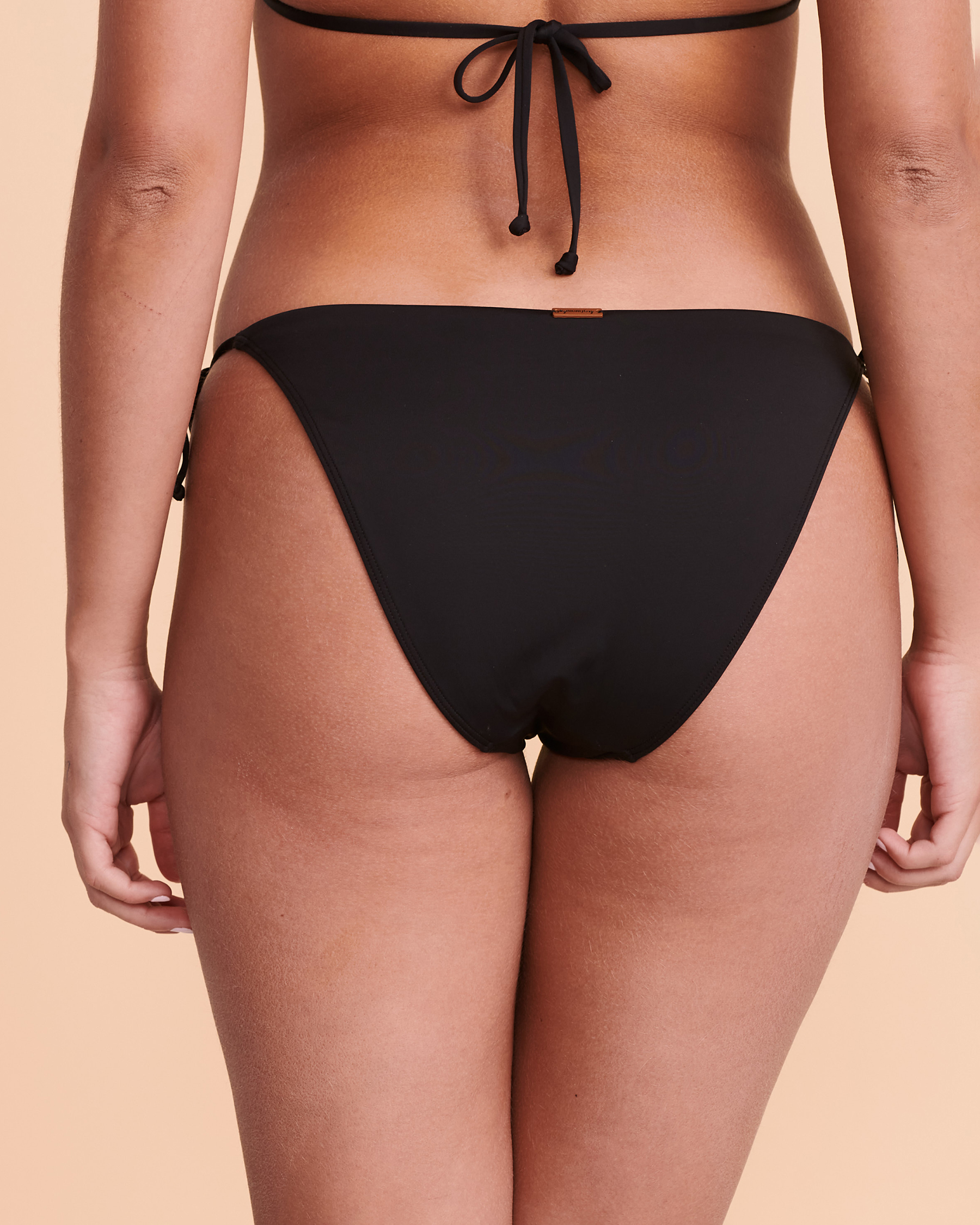 MY BIKINI STORY SOLID Brazilian Bikini Bottom Black 01300108 - View2
