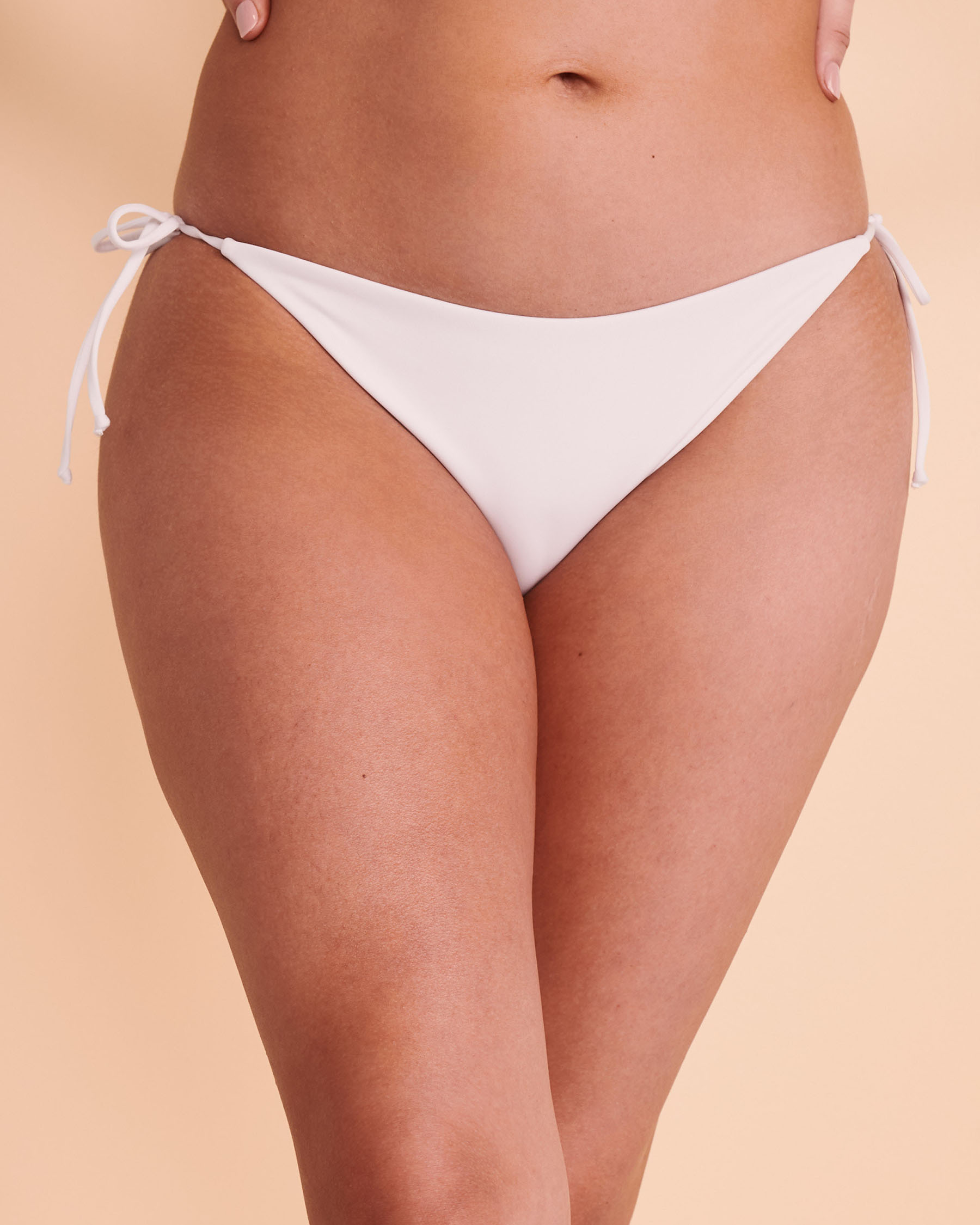 MY BIKINI STORY SOLID Brazilian Bikini Bottom White 01300108 - View1