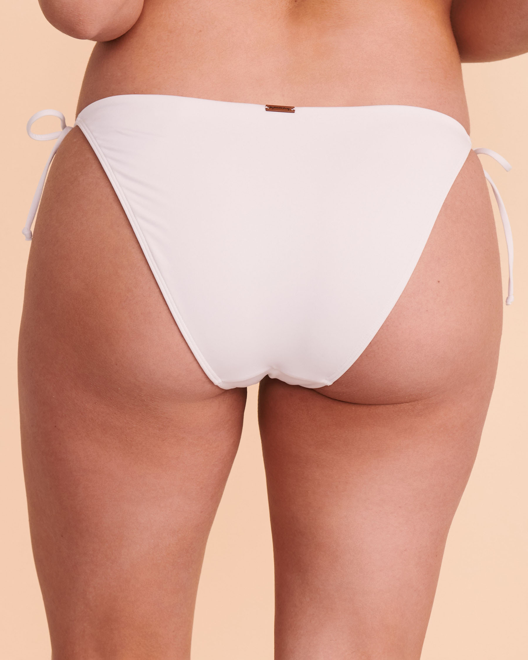 MY BIKINI STORY SOLID Brazilian Bikini Bottom White 01300108 - View2