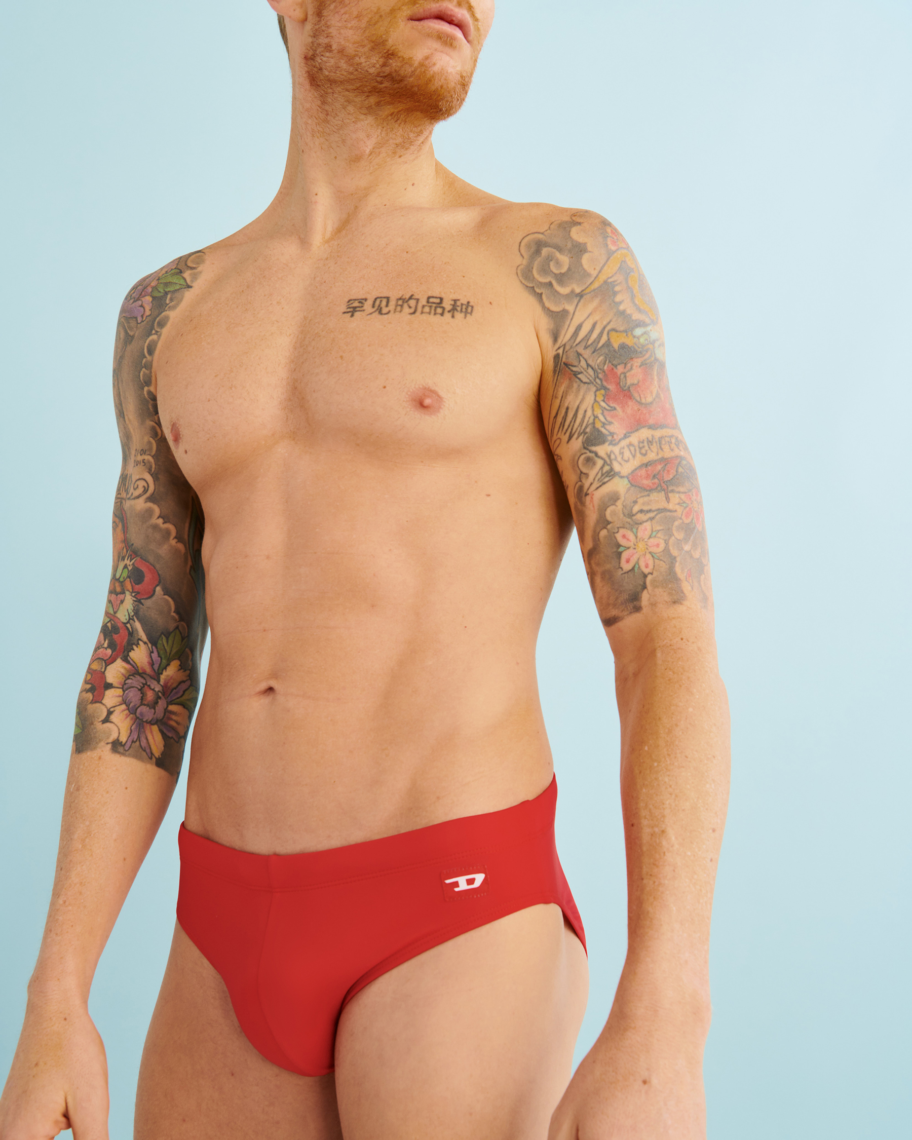 DIESEL Boxer Swimsuit Red 00SMNQ0JEAX - View3
