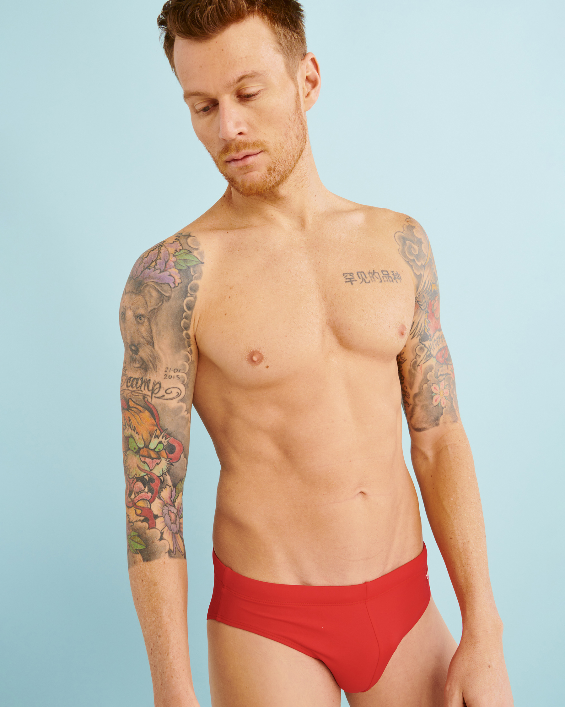 DIESEL Boxer Swimsuit Red 00SMNQ0JEAX - View4