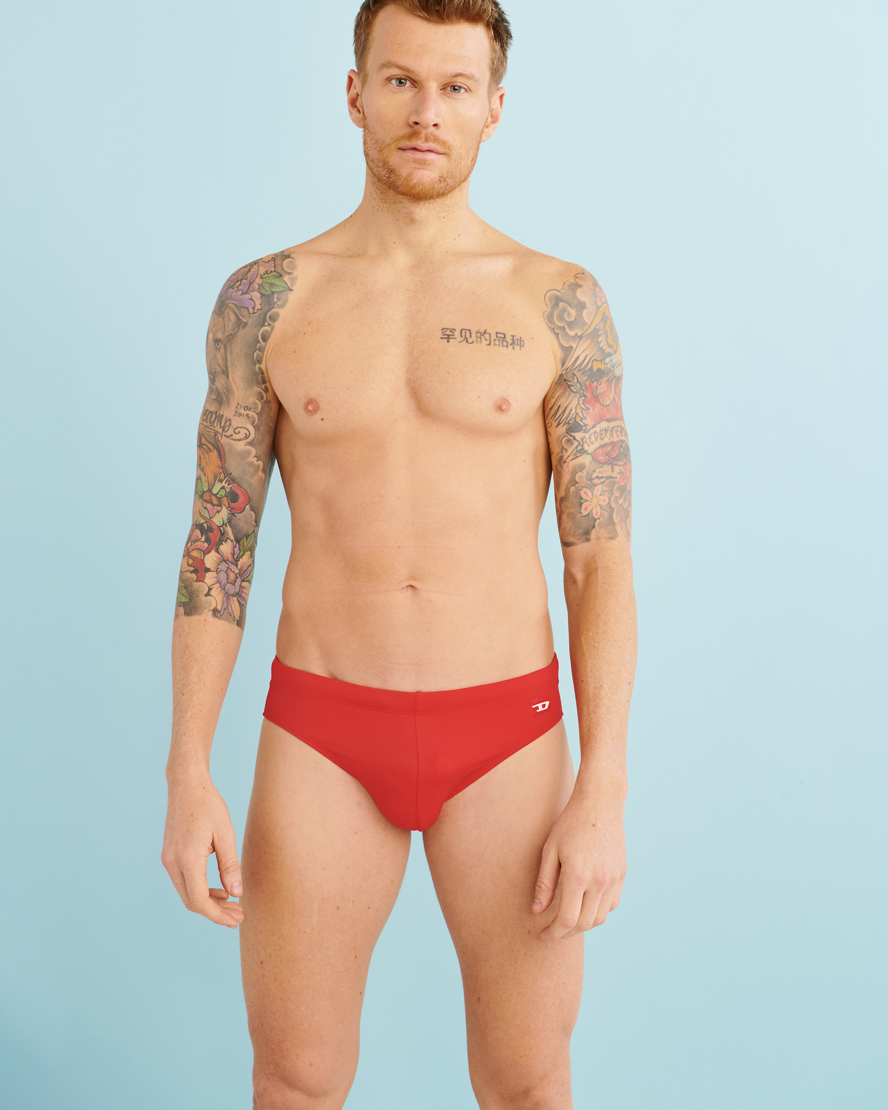 DIESEL Boxer Swimsuit Red 00SMNQ0JEAX - View5
