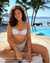 TROPIK Serenity Floral Plunge Bikini Top Blue and white 01100345 - View1