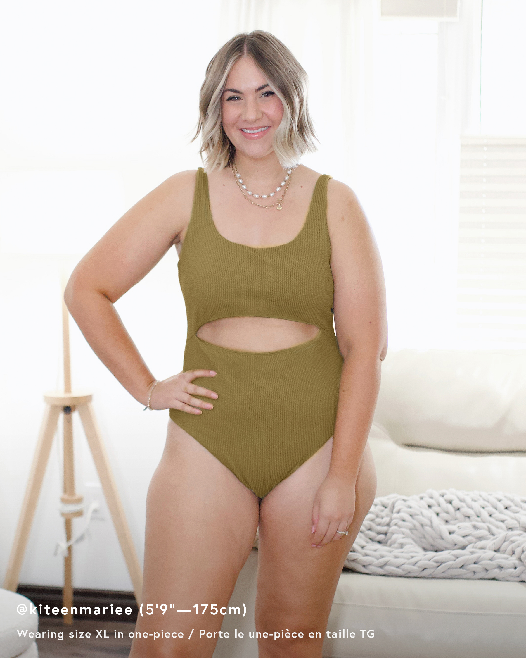 Olive green plus size swimsuit discount