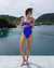 TROPIK Deep Ocean Ribbed Cut-out One-piece Swimsuit Electric Blue 01400075 - View1