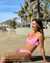 KULANI KINIS Taffy Pink Ribbed Ditzy Underwire Bikini Top Taffy Pink TOP152TPRB - View1