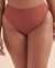 TROPIK Bas de bikini taille haute noué aux hanches Textured Brun 01300236 - View1