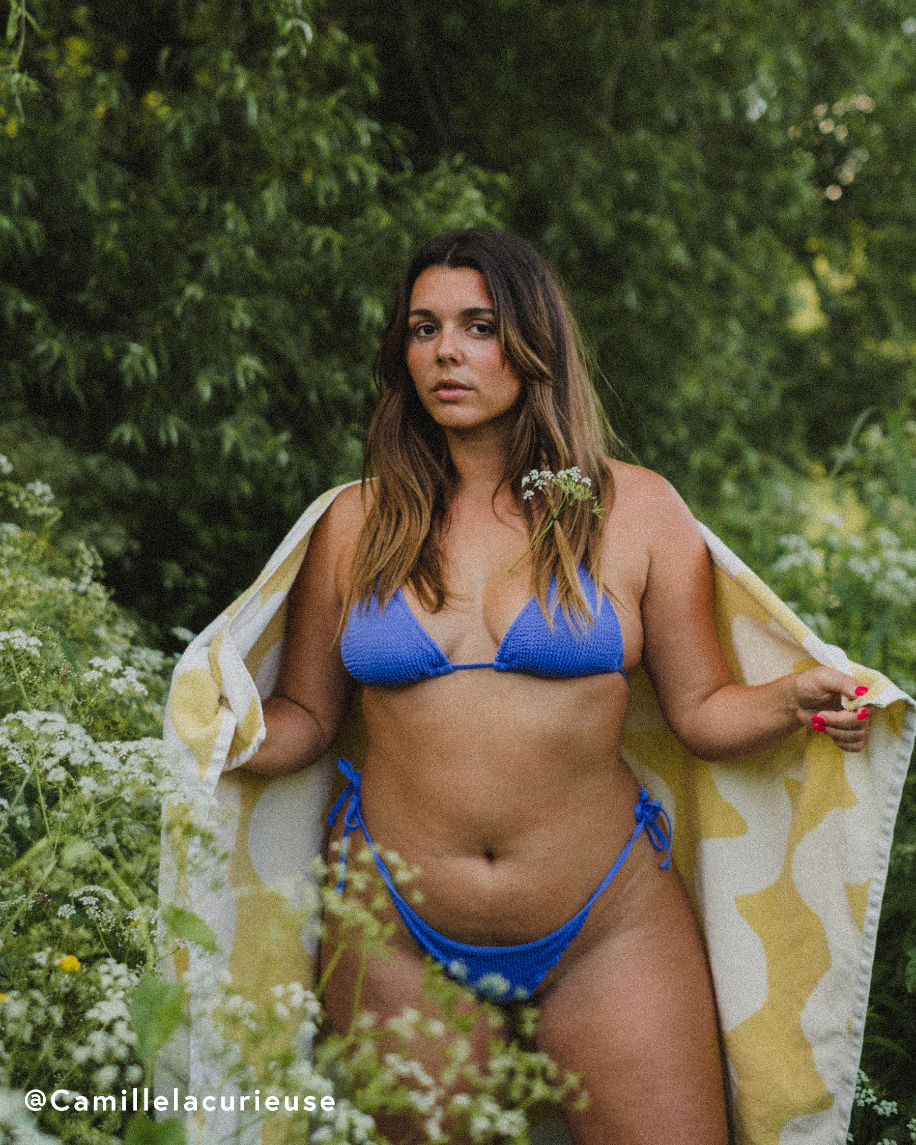 EIDON Bas de bikini noué aux hanches Tiki Sorbet Bleu électrique 3521328 - Voir2