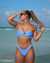 KULANI KINIS Breezy Blue Ribbed Bandeau Bikini Top Breezy Blue TOP154CBRB - View1