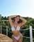 TROPIK Plaid Triangle Bikini Top Mauve plaid 01100235 - View1