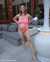 GUESS AMY One Shoulder One-piece Swimsuit Coral E2GJ11MC03P - View1
