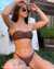 SANTEMARE TEXTURED Bandeau Bikini Top Brown 01100121 - View1