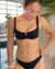 L*SPACE GOLD STARS Camellia Plunge Bikini Top Black LSCAT19 - View1