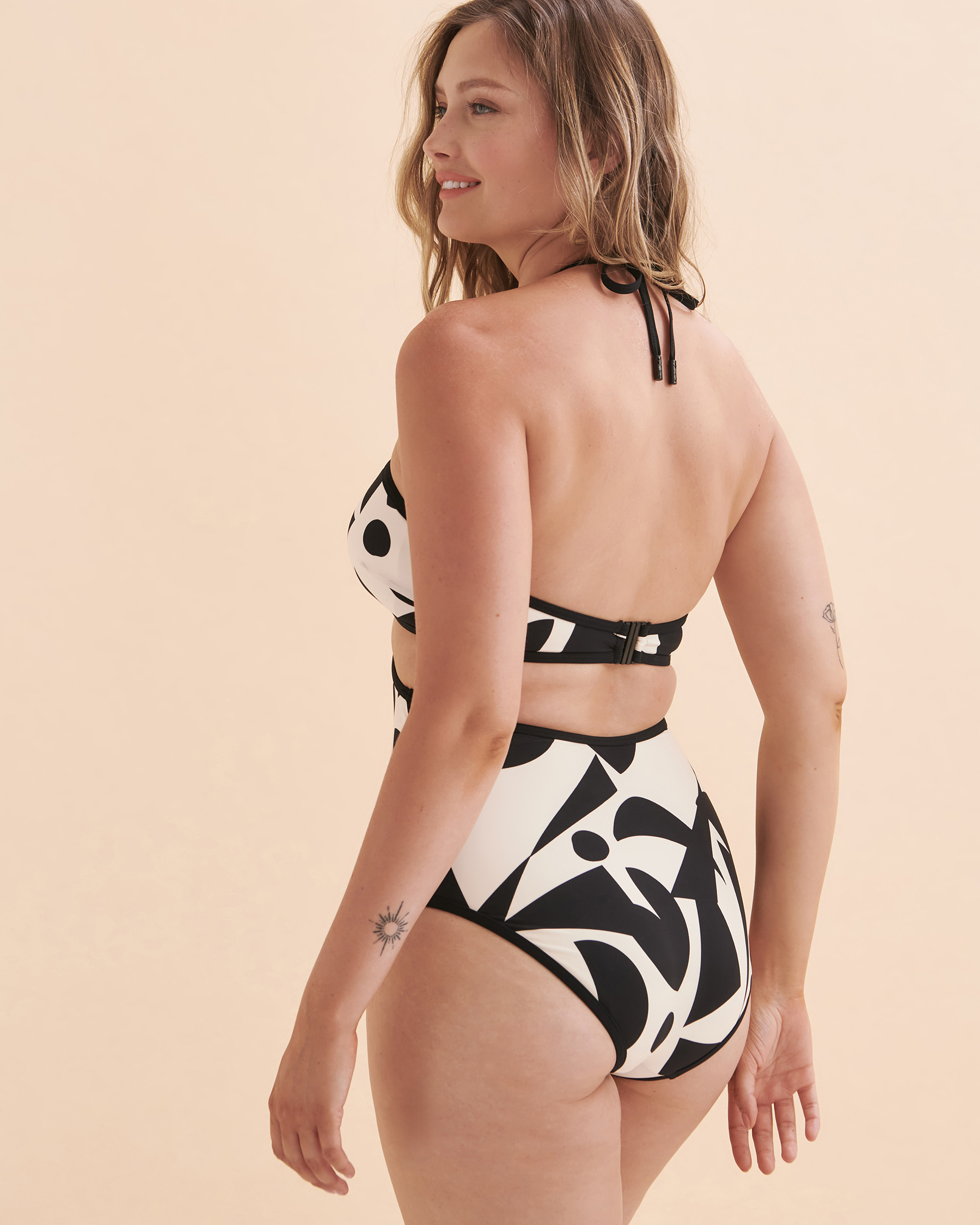 JETS AUSTRALIA DORSAY Plunge One-piece Swimsuit Geometric print J11035 - View2