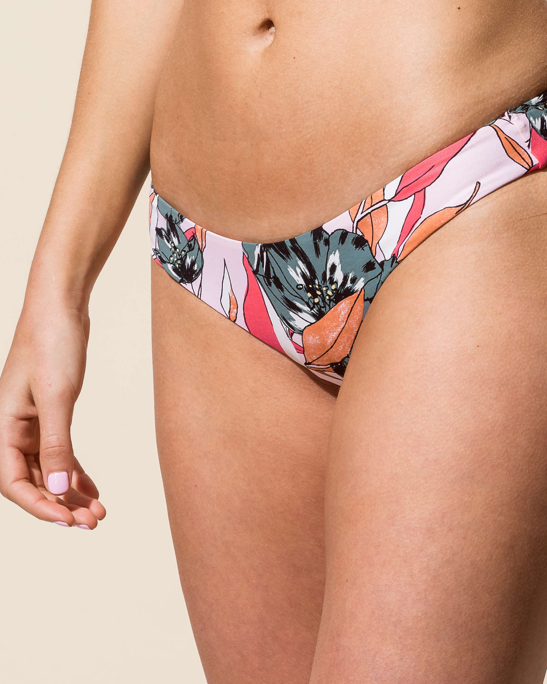 BILLABONG COASTAL LUV Ruched Bikini Bottom Tropical print XB05NBCO - View1