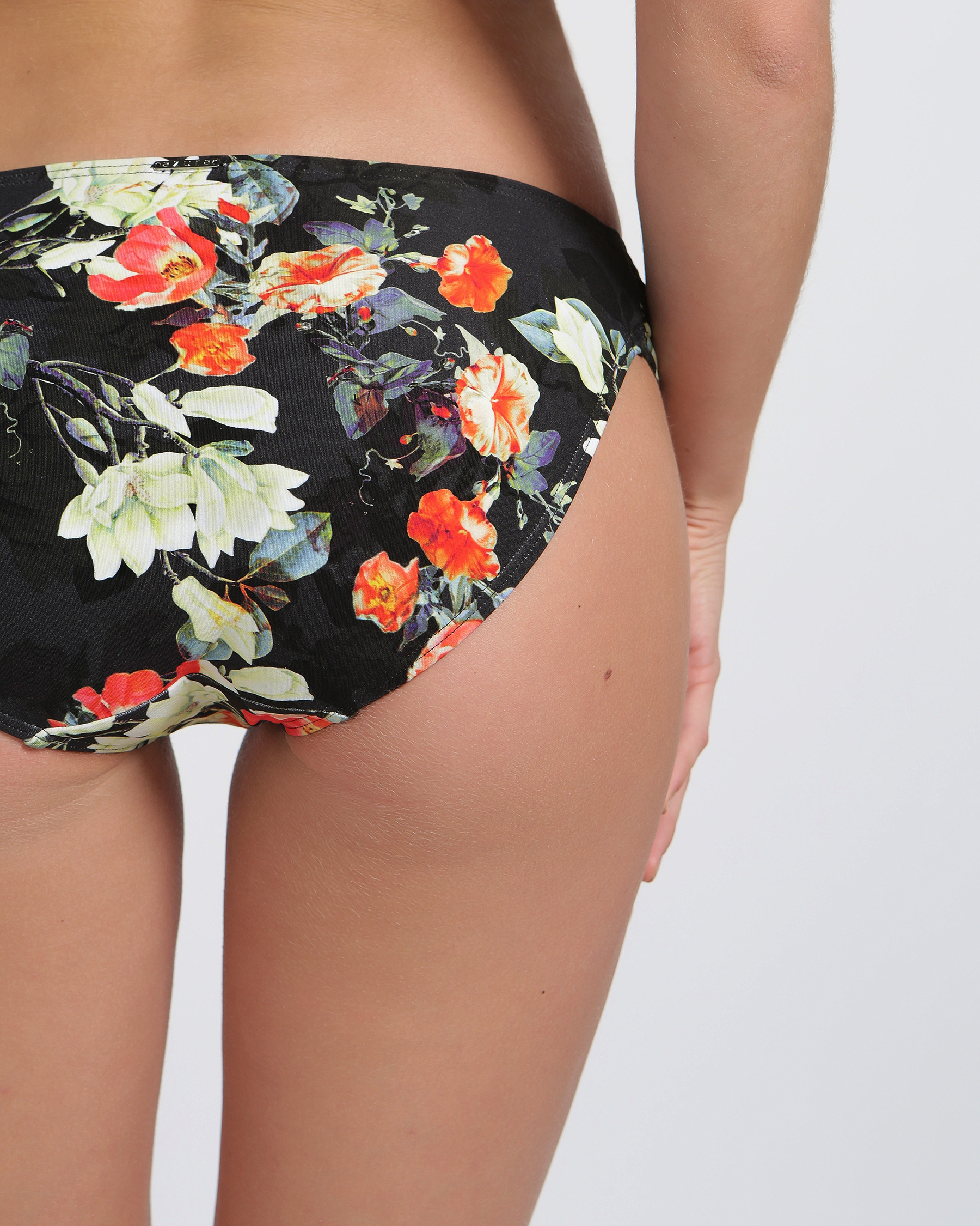 AZURA DOLCE Gathered Sides Bikini Bottom Dark floral SS30788 - View2