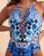 LA BLANCA Strappy One-piece Swimsuit Blue print LB8LH21 - View1