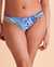 LA BLANCA Bas de bikini côtés plissés Imprimé bleu LB8LH96 - View1