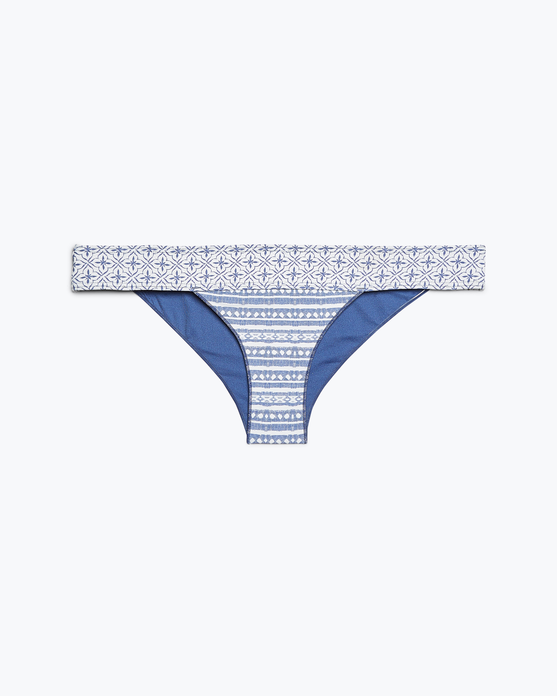 RIP CURL SOHO Wide Waistband Bikini Bottom Light blue print GSILK8 - View1