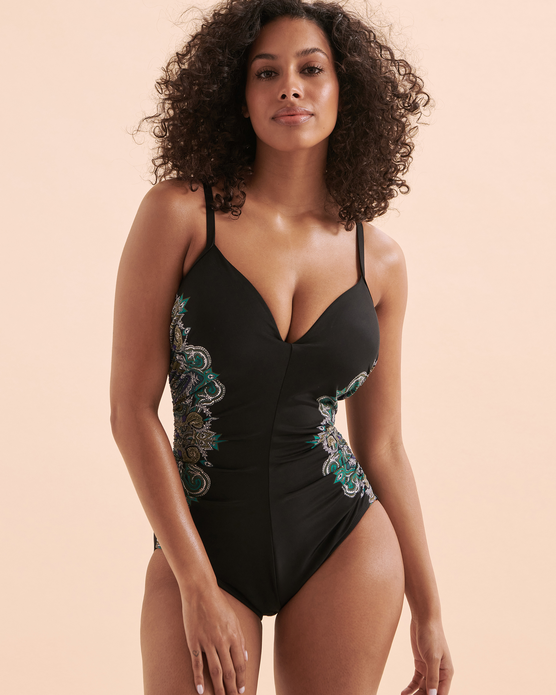 ROCK SOLID High Neck One-piece Swimsuit