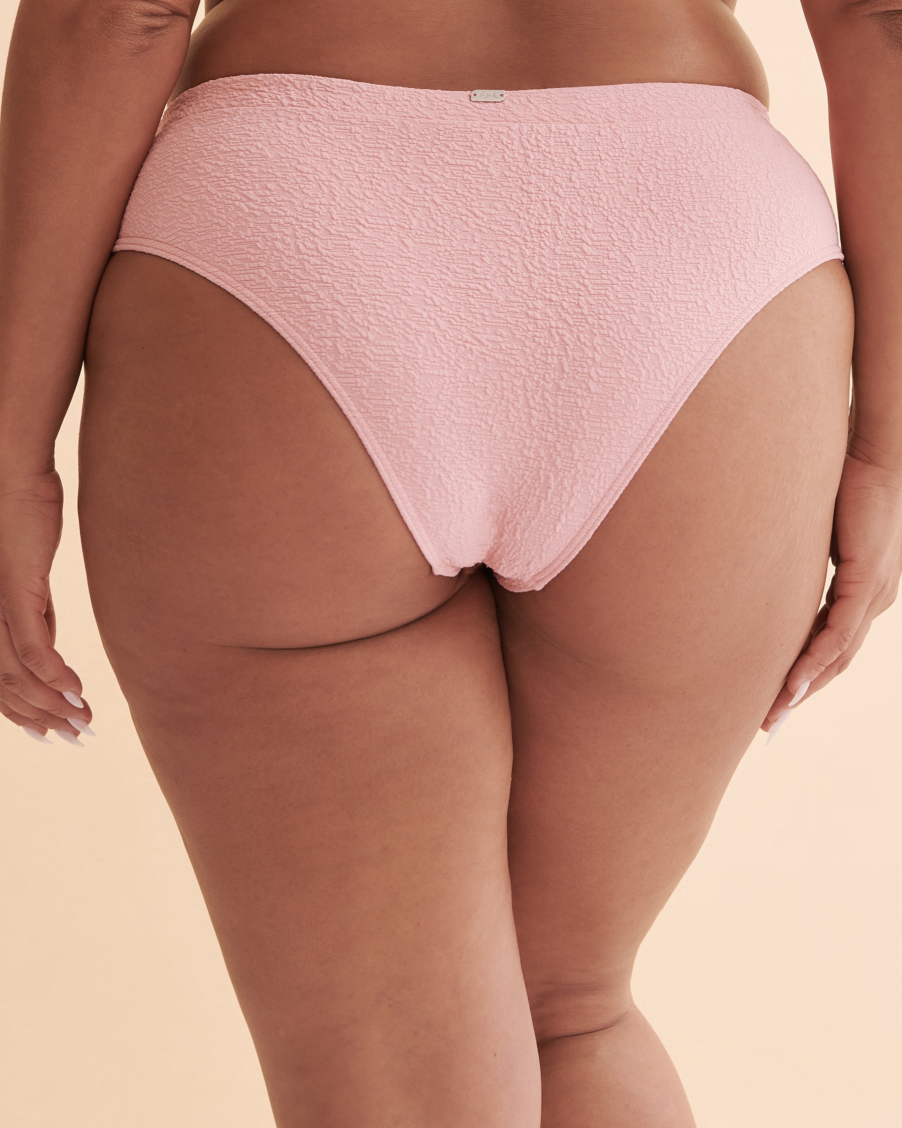 Textured Mid Waist Bikini Bottom