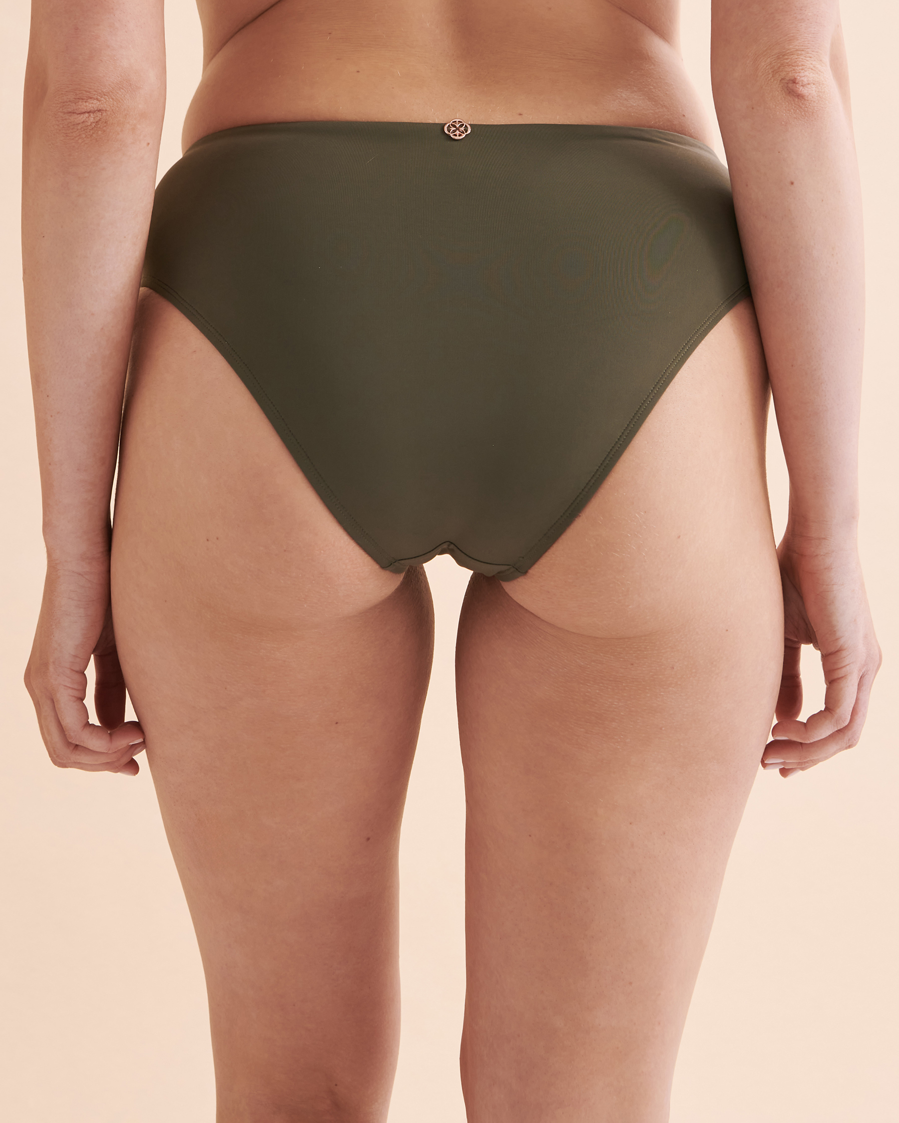 TURQUOISE COUTURE High Waist Bikini Bottom Khaki 01300290 - View5