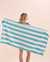 SEATONIC Microfiber Beach Towel Blue Stripes 02500010 - View1