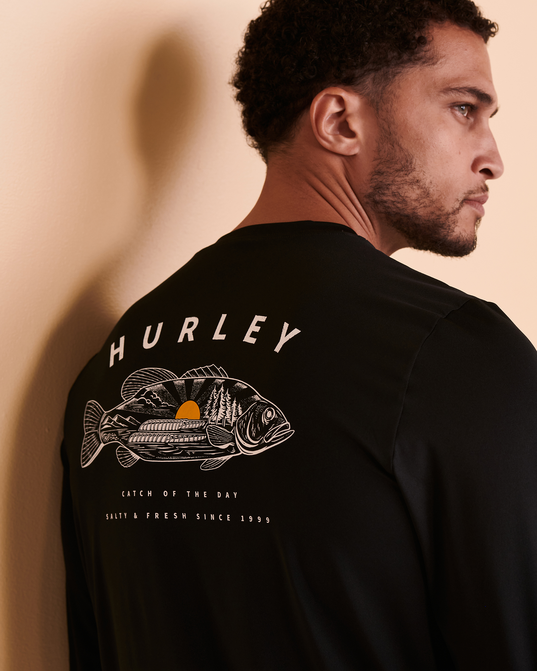 HURLEY EASTON CATCH Sweatshirt Black MAT0000650 - View1